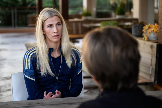 Sofia Jakobsson of the Swedish women's national football
