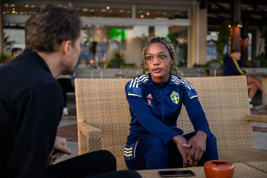 Evelyn Ijeh of the Swedish women's national football team