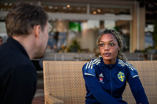 Evelyn Ijeh of the Swedish women's national football team