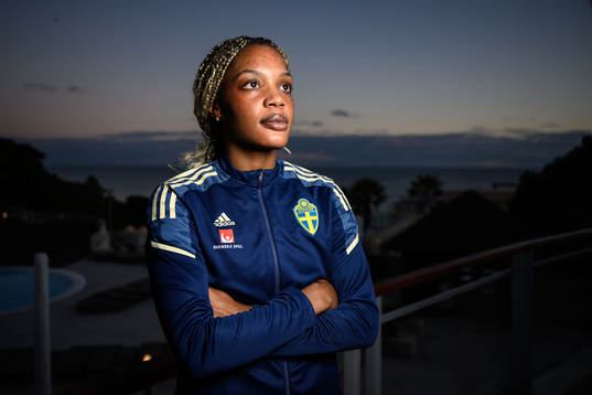 Evelyn Ijeh of the Swedish women's national football team