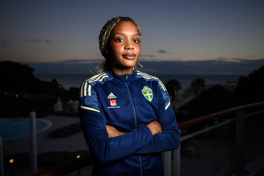 Evelyn Ijeh of the Swedish women's national football team