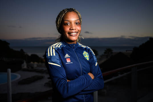 Evelyn Ijeh of the Swedish women's national football team