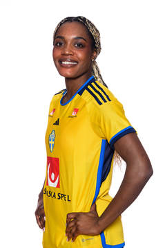 Evelyn Ijeh of the Swedish women's football national team