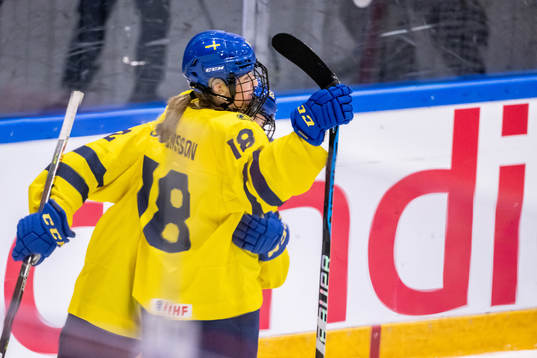 Hilda Svensson of Sweden celebrates