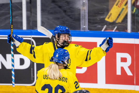 Hilda Svensson of Sweden celebrates