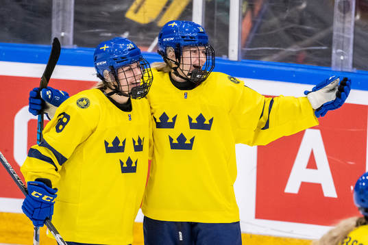 Hilda Svensson of Sweden celebrate with Moa Gustafsson