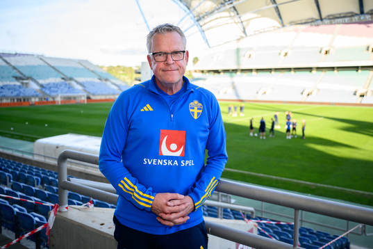 head coach Janne Andersson of Sweden poses for a portrait