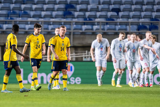 Armin Gigovic and Victor Edvardsen of Sweden looks dejected