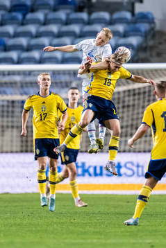 Dagur Dan Thorhallsson of Iceland and Sebastian Nanasi of
