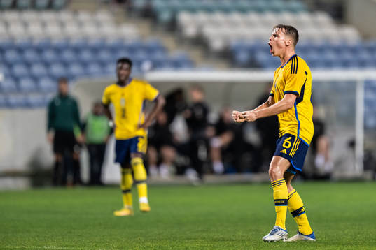 Elias Andersson of Sweden celebrates