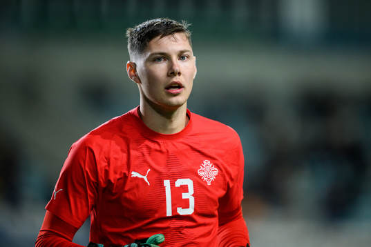 goalkeeper Hakon Rafn Valdimarsson of Iceland