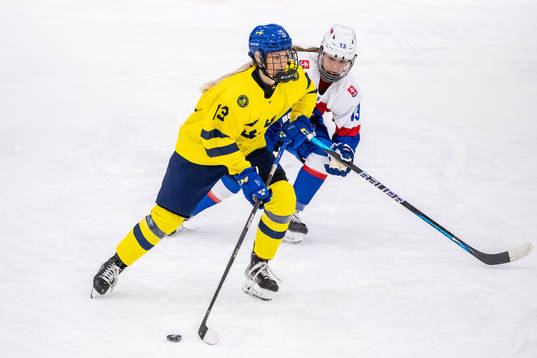 Mira Hallin of Sweden and Emma Donovalova of Slovakia