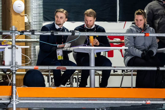 Video analyst Erik Ladhe and goaltender coach Johan Ryman
