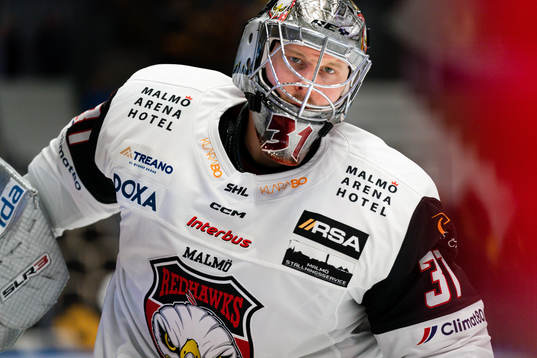 Malmö Redhawks målvakt Brandon Maxwell