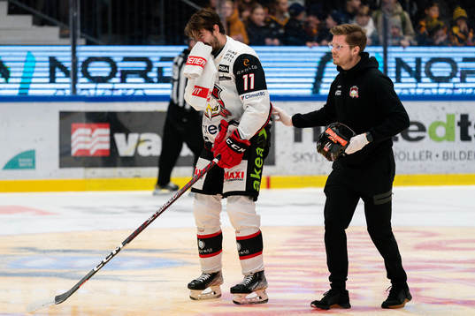 Malmö Redhawks Markus Lauridsen skadar sig