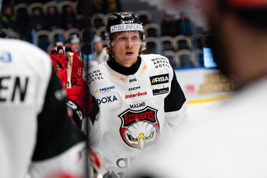 Malmö Redhawks Marcus Sylvegård  jublar