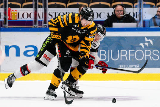 Skellefteås Max Lindholm och Malmö Redhawks Adam Ollas