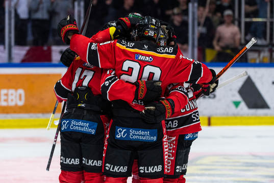 Luleås spelare jublar
