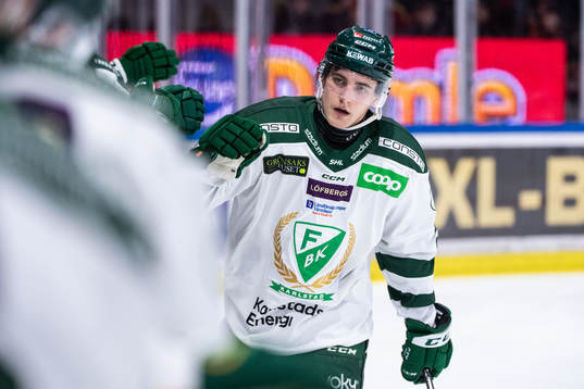 Färjestads Joel Nyström jublar