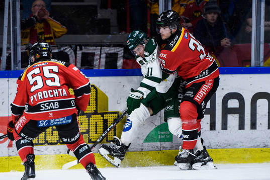 Färjestads Joakim Nygård och Luleås Oscar Engsund