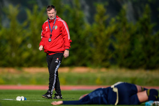 head coach Peter Gerhardsson of the Swedish women's