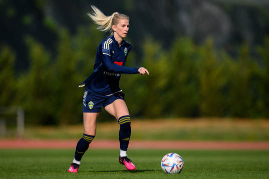 Sofia Jakobsson of the Swedish women's national football