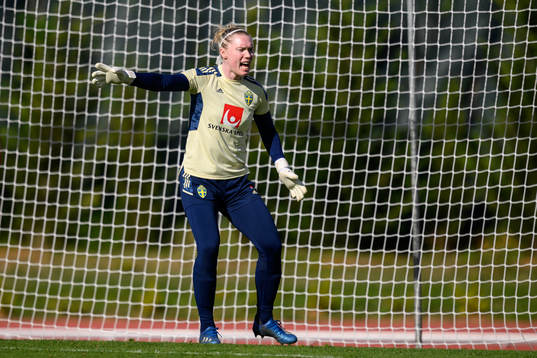 goalkeeper Hedvig Lindahl of the Swedish women's national