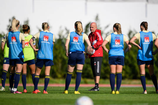 assistant coach Magnus Wikman of the Swedish women's