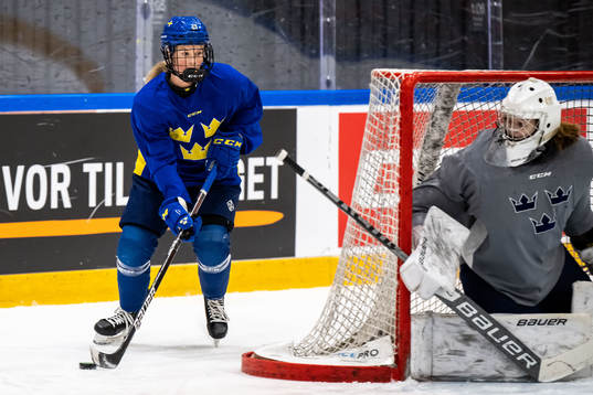 Mira Hallin of Sweden at a practice session