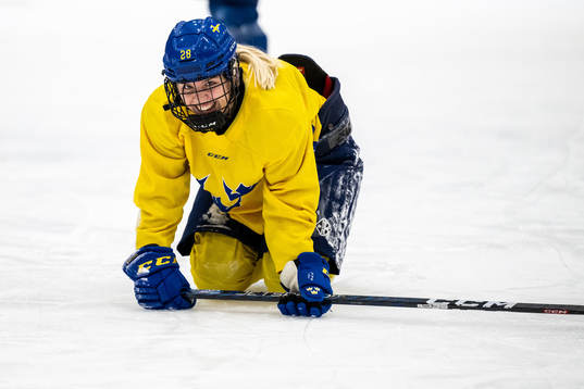 Moa Gustafsson of Sweden at a practice session