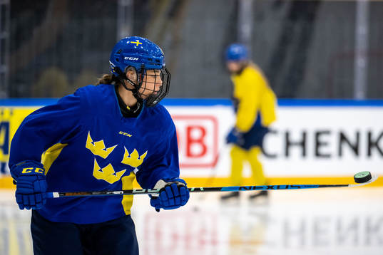 Stella Lindell of Sweden at a practice session