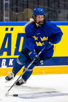 Mira Hallin of Sweden at a practice session