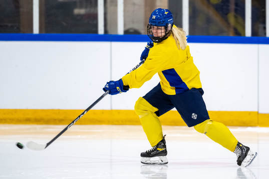 Moa Gustafsson of Sweden at a practice session