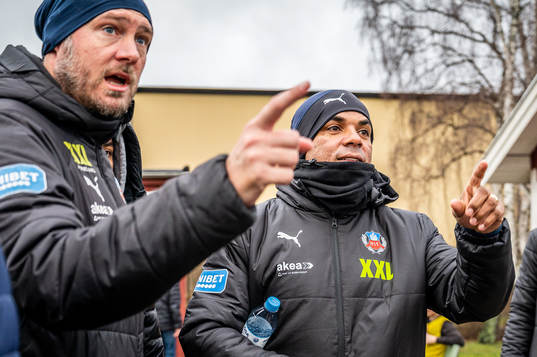 Helsingborgs sportchef Andreas Granqvist och tränare