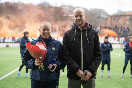 Ordförande i Balders Hage Jonathan Larsson och Emma