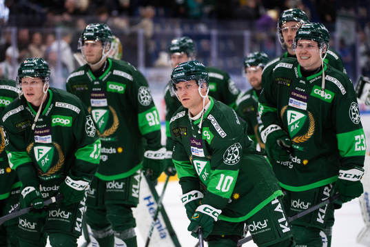 Färjestads Daniel Viksten, Eric Engstrand, Marcus Nilsson
