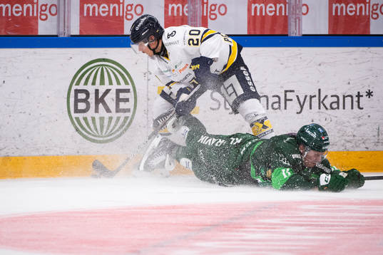 HV71s André Petersson och Färjestads Joakim Nygård