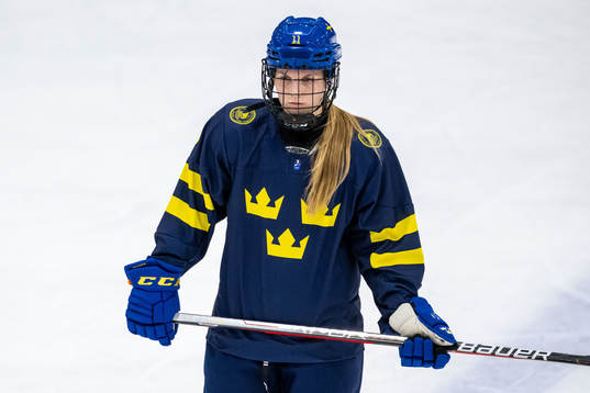 Ella Hellman of Sweden looks dejected