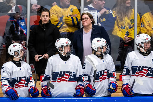 Head coach Katie Lachapelle of USA