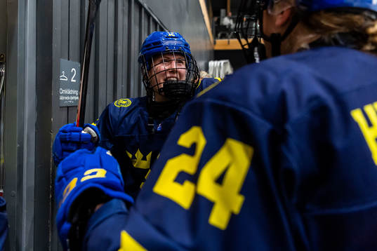 Stina Andersson of Sweden celebrates