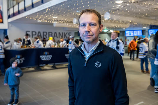 Leksands VD Andreas Hedbom innan ishockeymatchen i SHL