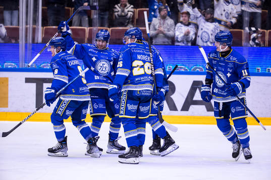 Leksands Patrik Zackrisson jubel