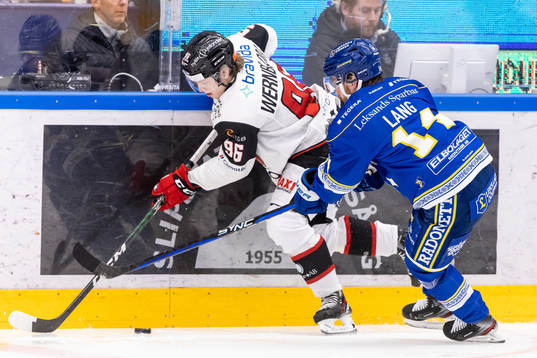 Malmö Redhawks Lukas Wernblom och Leksands Oskar Lang