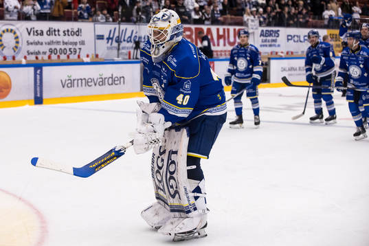Leksands målvakt Mantas Armalis jubel