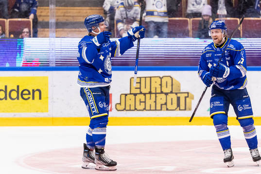 Leksands Patrik Zackrisson jublar