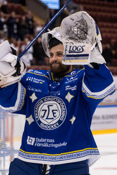 Leksands målvakt Mantas Armalis jubel