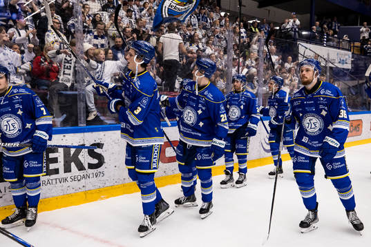 Leksands spelarna jublar