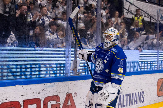 Leksands målvakt Mantas Armalis jubel