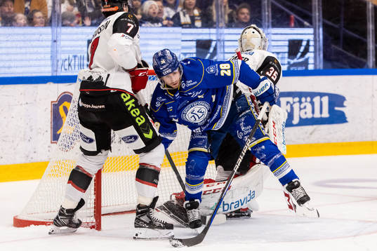 Leksands Justin Glenn Kloos mot Malmö Redhawks Oliver