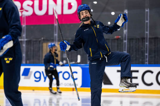 Emma Rehn of Sweden at a practice session